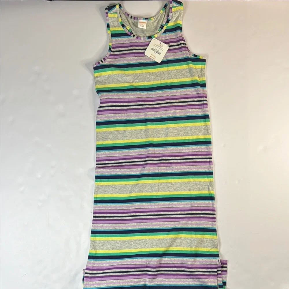 Gymboree Girls’ Maxi Dress — Green Purple Sleeveless Racerback M 7/8‎ NWT